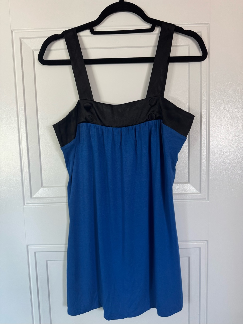 Arden B Blue Tank Top with Black Trim